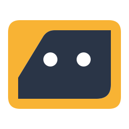 screenRIG logomark: an amber screen with two white eyes