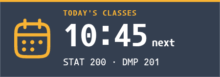 Course timetable