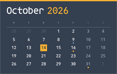 Month calendar