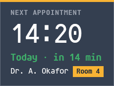 Next appointment