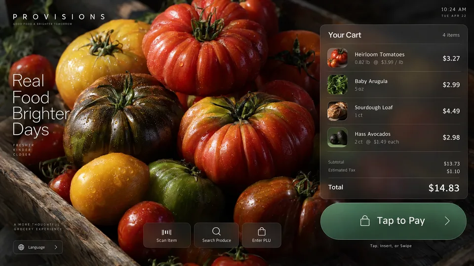 PROVISIONS example self-service checkout interface