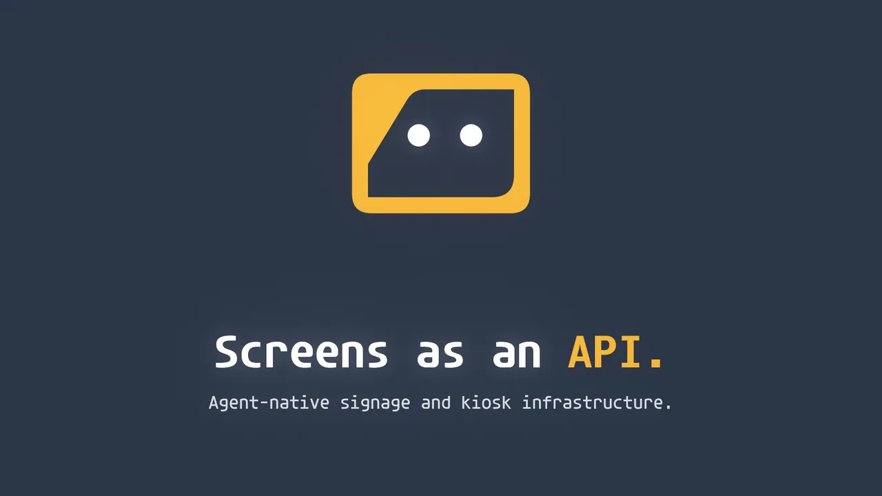Agent Native: the screenRIG agent above the words Screens as an API